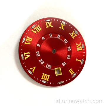 DateJust 34mm Sunray dengan Dial Watch Setting Baguettes